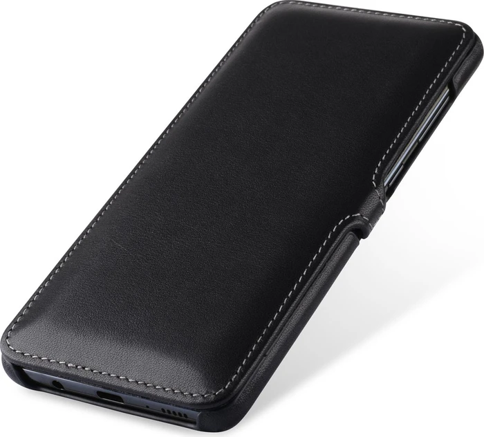 Stilgut Book Type Leather Case Clip Nappa für Samsung Galaxy A71 schwarz