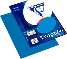 Clairefontaine Trophée Universalpapier matt karibikblau, A4, 80g/m², 100 Blatt