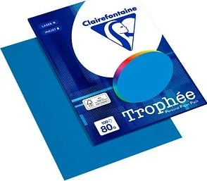 Clairefontaine Trophée Universalpapier matt karibikblau, A4, 80g/m², 100 Blatt