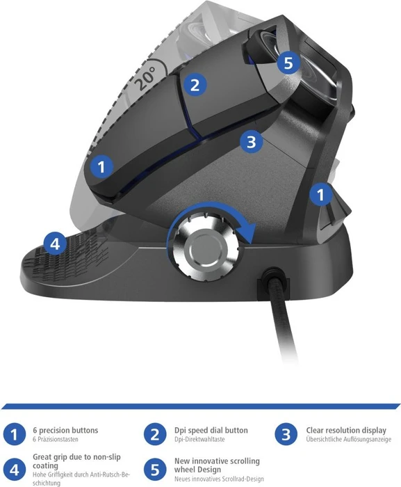 Hama uRage V3rtikill Gaming Mouse, USB