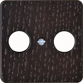Kopp Milano Antennen-Abdeckung für Antennensteckdose, Wenge