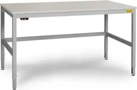 Manuflex Cantolab ESD-Arbeitstisch 150x80cm lichtgrau/alusilber