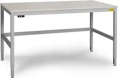Manuflex Cantolab ESD-Arbeitstisch 150x80cm lichtgrau/alusilber