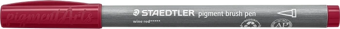Staedtler pigment brush pen 371 weinrot, 10er-Pack