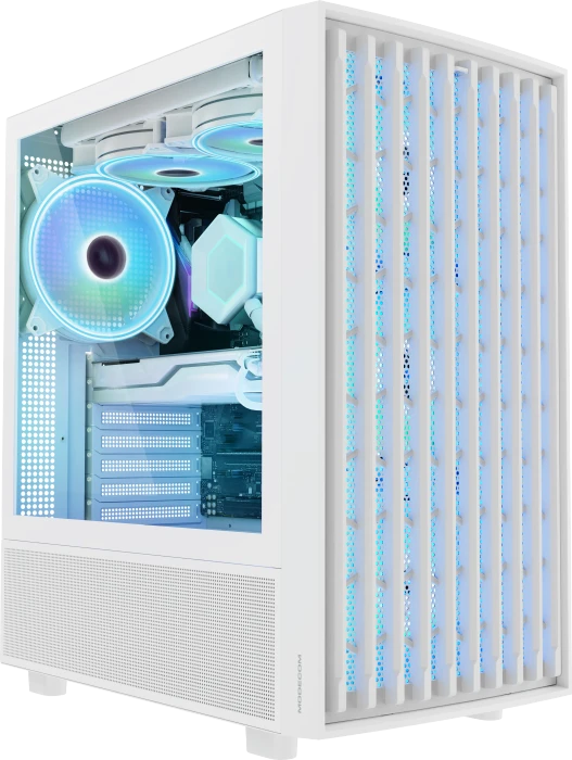 Modecom Breeze ARGB Flow White, Glasfenster