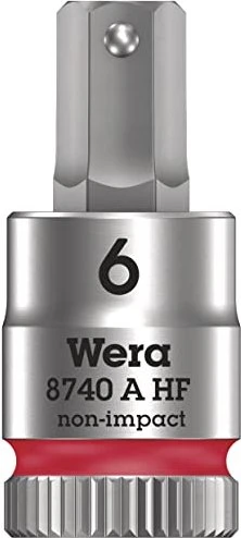 Wera 8740 A HF Zyklop Innensechskant Steckschlüssel 1/4", 6x28mm
