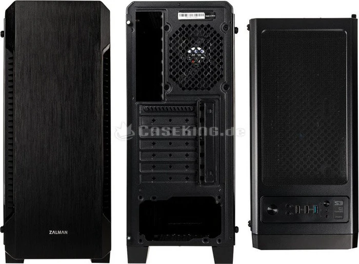 Zalman S3, schwarz, Acrylfenster