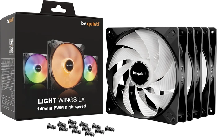 be quiet! Light Wings LX PWM High-Speed, 140mm, 3er-Pack