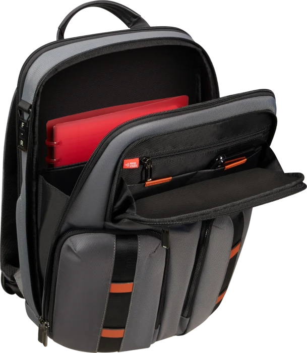 Samsonite Urban-Eye, Rucksack, 15.6", mit 2 Taschen, Grey/Cognac