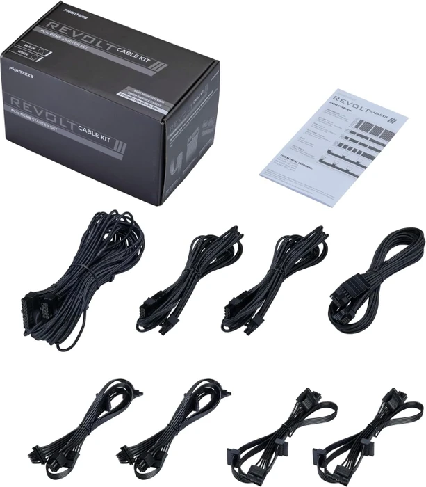 Phanteks Revolt Cable Kit, PCIe Gen5 Starter Set, schwarz