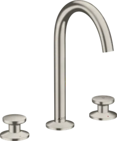 Hansgrohe Axor One 3-Loch Waschbeckenarmatur Select 170 Push-Open Ablaufgarnitur edelstahloptik