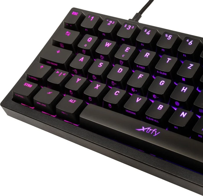 Xtrfy K5 Compact, LEDs RGB, hot-swap, schwarz, Kailh KT RED, USB, DE