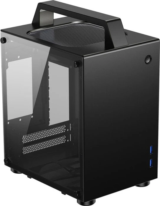 Jonsbo T8, schwarz, Glasfenster, Mini-ITX