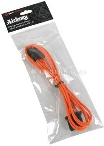 BitFenix Alchemy 4-Pin Molex Verlängerung 45cm, sleeved orange