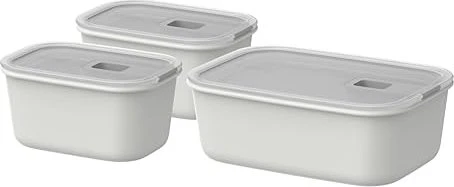 Mepal EasyClip rechteckig Aufbewahrungsbehälter-Set nordic white, 3-tlg.