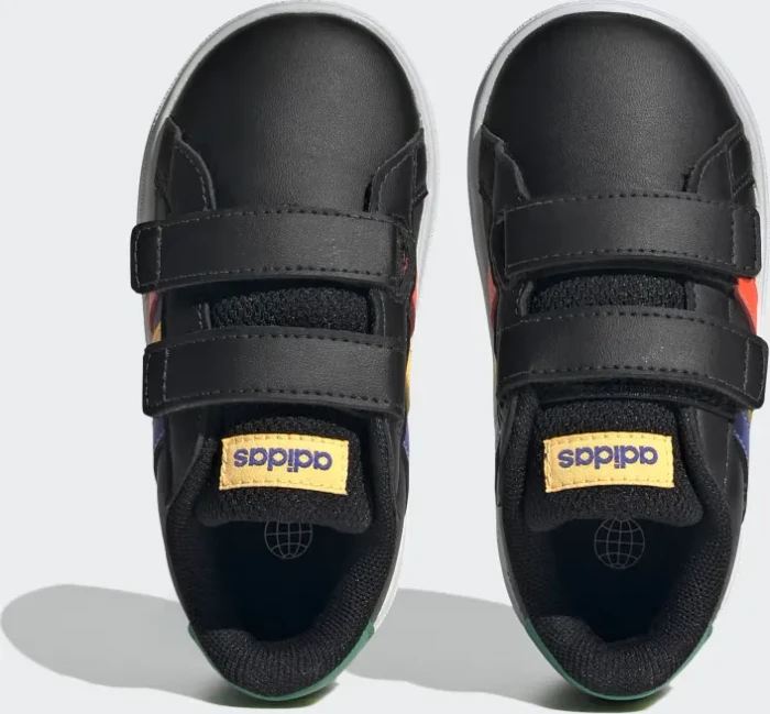 adidas Grand Court Lifestyle Hook and Loop core black/lucid blue/court green (Junior)