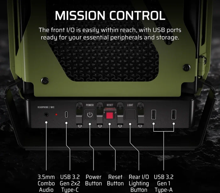 Corsair Warthog WX-01 Olive Drab, Glasfenster