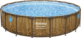 Bestway Power Steel Swim Vista Series Frame Pool rund 549x122cm holz
