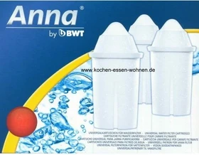 BWT Anna Monomax Wasserfilter Kartuschen, 12 Stück