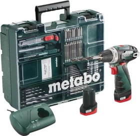 Metabo PowerMaxx BS Basic Set Akku-Bohrschrauber inkl. Koffer + 2 Akkus 2.0Ah + Zubehör