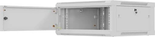 Lanberg WF01 Series 19" Wandschrank 4HE, hängend, Flatpack, Stahltür, IP20, RAL 7035, 600mm tief