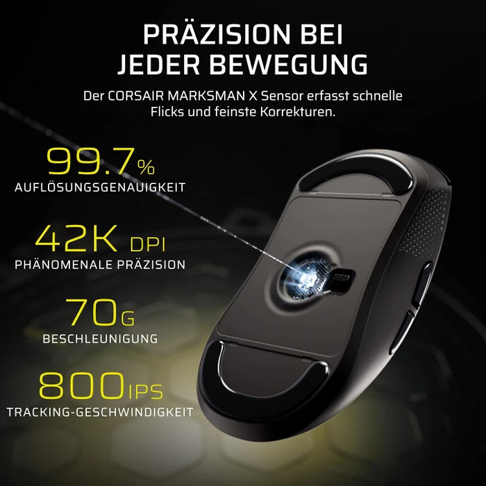 Corsair Sabre v3 Pro PureVector Ultralight Wireless, schwarz, USB