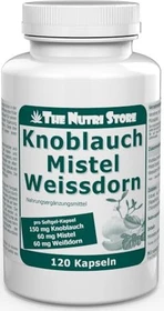 The Nutri Store Knoblauch Mistel Weissdorn Kapseln, 120 Stück