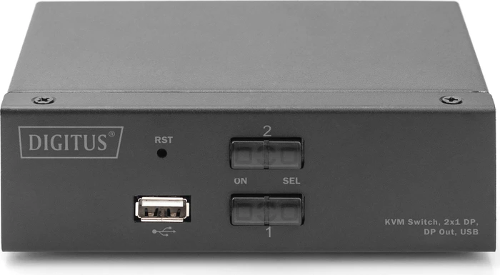 Digitus KVM-Switch, 4K, DisplayPort, 2-fach KVM-Switch