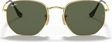 Ray-Ban RB3548N Hexagonal Flat Lenses 54mm gold/green classic