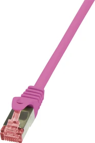 LogiLink PrimeLine Patchkabel, Cat6, S/FTP, RJ-45/RJ-45, 10m, rosa
