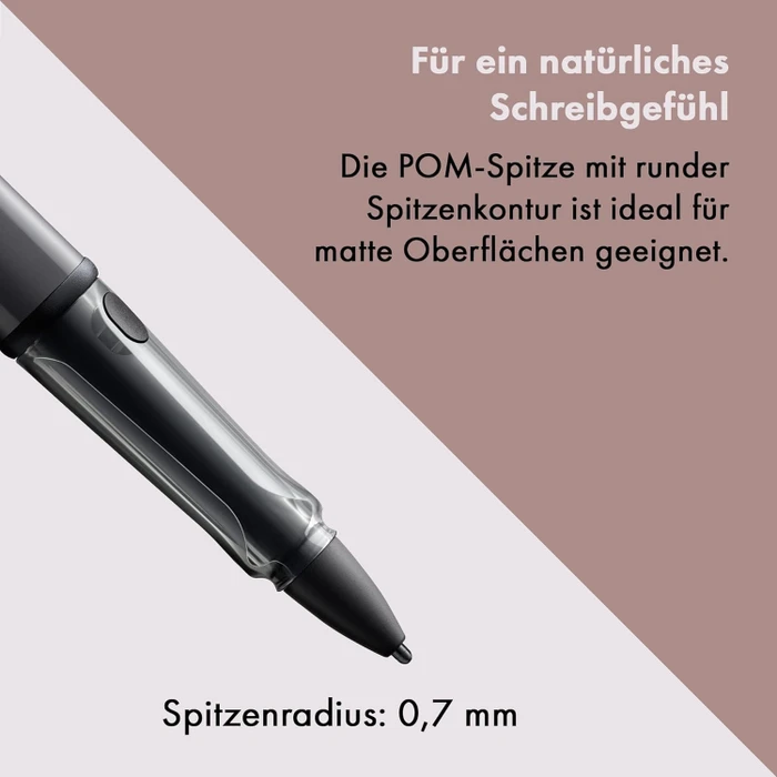 Lamy Z108 POM Ersatzspitzen mit runder Kontur für LAMY AL-star EMR, schwarz, 4er-Pack