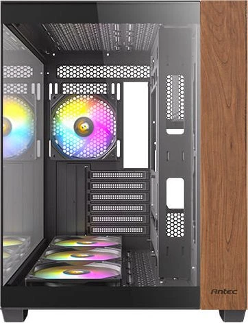 Antec CX800 Wood ARGB, schwarz/braun, Glasfenster