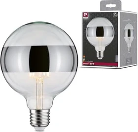 Paulmann Modern Classic Edition LED Globe E27 6.5W/827 warmweiß Ringspiegel silber