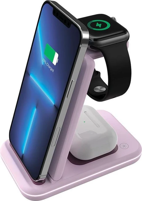 Canyon 3-in-1 Wireless Charging Station WS-304 rosa
