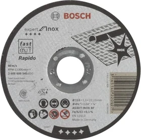 Bosch Professional AS60TBF Expert for Inox Trennscheibe, 115x1x22.23mm, 1 Stück