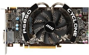 MSI Radeon HD 6850, R6850 Cyclone 1GD5 Power Edition/OC, 1GB GDDR5, 2x DVI, HDMI, DP