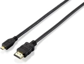 Equip High Speed mit Ethernet HDMI 1.4 Kabel Typ-A/Typ-D Micro schwarz, 1m