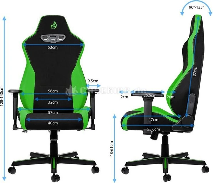 Nitro Concepts S300 Atomic Green Bürostuhl, schwarz/grün