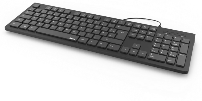 Hama KC-200 Basic Tastatur, schwarz, USB, DE