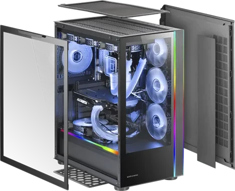 Mars Gaming MC-Ultra Black, Glasfenster