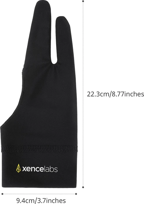 Xencelabs Drawing Glove, Zeichenhandschuh, Large, schwarz