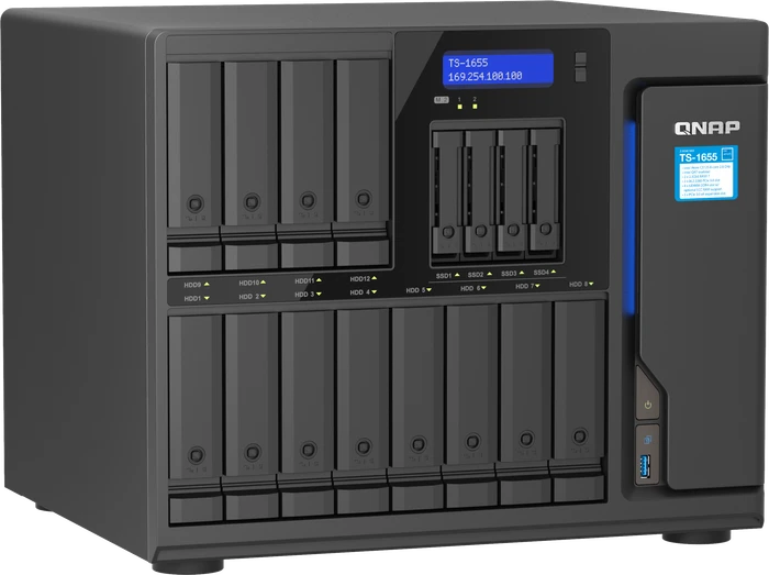 QNAP QuTS hero Turbo Station TS-1655-8G, 8GB RAM, 2x RJ-45 2.5GBase-T, 4x USB-A 3.0