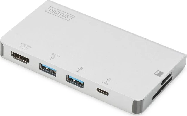 Digitus Multiport Travel Dock, USB-Hub, Dual-Slot-Cardreader, USB-C 3.0 [Buchse]