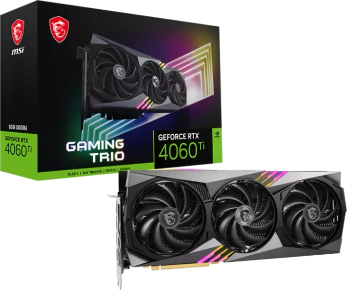 MSI GeForce RTX 4060 Ti Gaming Trio 8G, 8GB GDDR6, HDMI, 3x DP