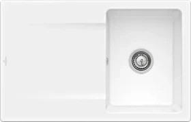 Villeroy & Boch Siluet Flat 780x490mm Einbau Becken reversibel mit Ablauffernbedienung snow white