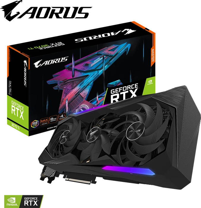GIGABYTE AORUS GeForce RTX 3070 Ti Master 8G, 8GB GDDR6X, 3x HDMI, 3x DP