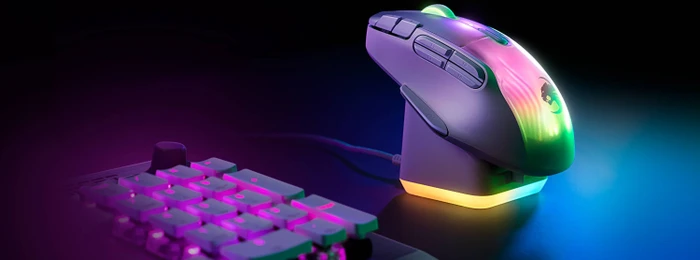 Roccat Kone XP Air mit Ladestation, Ash Black, USB/Bluetooth