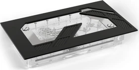 Alphacool Apex Distro Plate Dark Base Pro 901 Black mit D5 Apex Pumpe, schwarz, Verteilerplatte