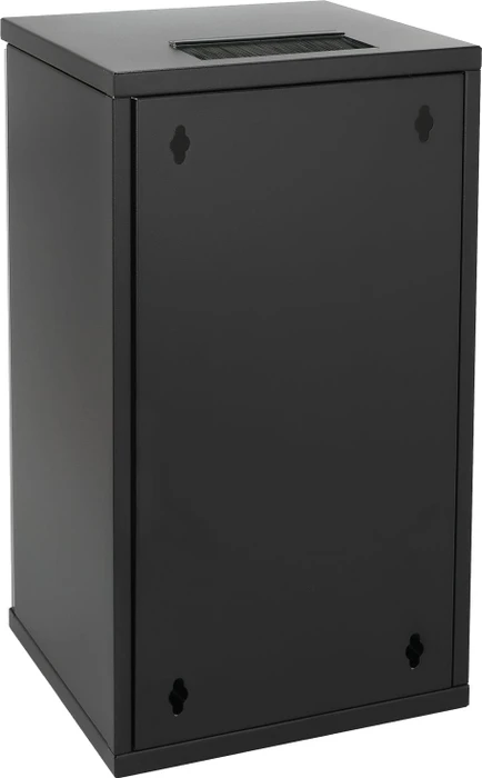 HMF Serverschrank 10", HMF 63400 12HE, Sicherheitsglastür, IP20, schwarz, 300mm tief