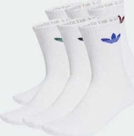 adidas Trefoil Cushion Crew Socken white/night indigo/collegiate green, 6 Paare
